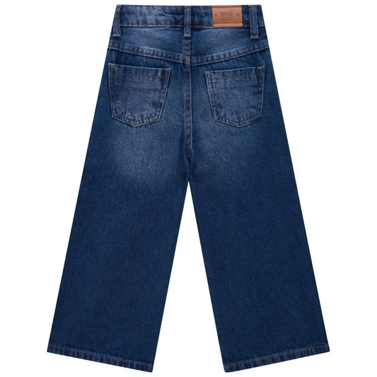 Girl's Embroidered Pocket Denim
