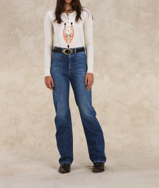 Fortela - Embroidered Cotton Long Sleeve T-shirt - Rack Hunt