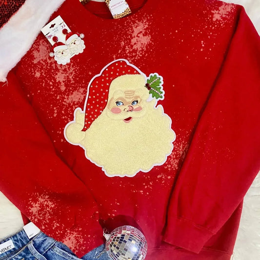 Midwest Tees - Women's Vintage Santa Sweatshirt - Rack Hunt