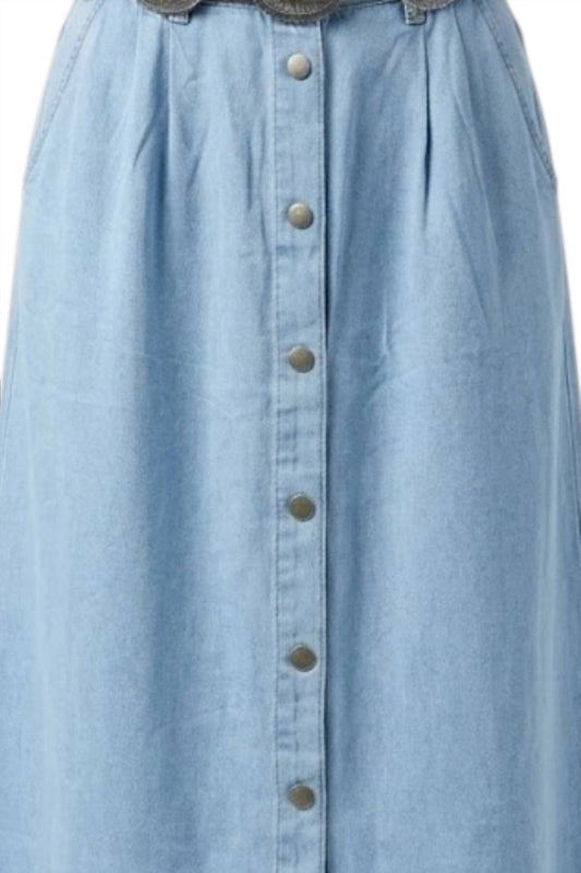 Women's Long Button Skirt