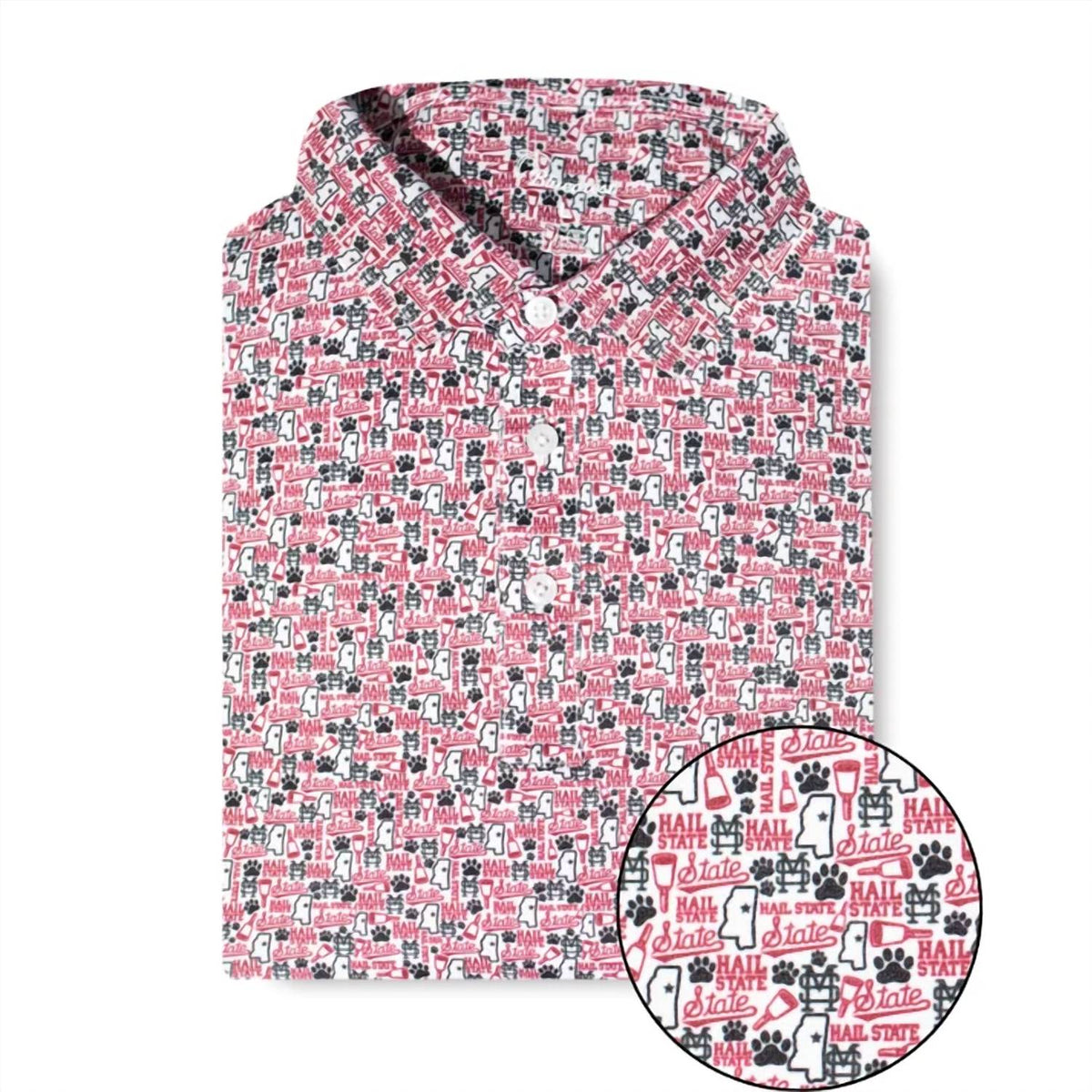 Mississippi State Splatter Logo Polo