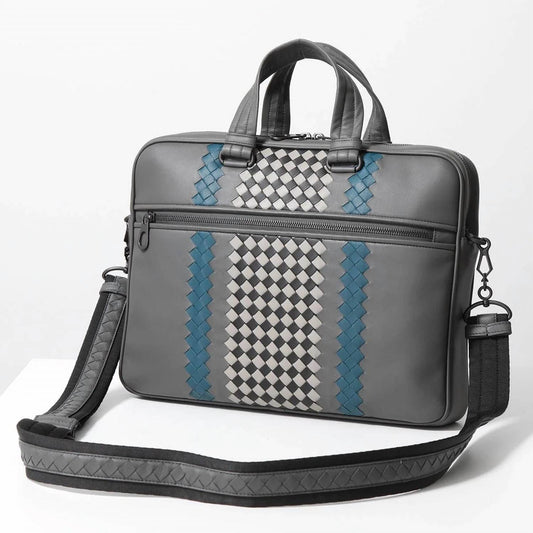 Unisex - Classic Woven Lambskin Two-way Briefcase