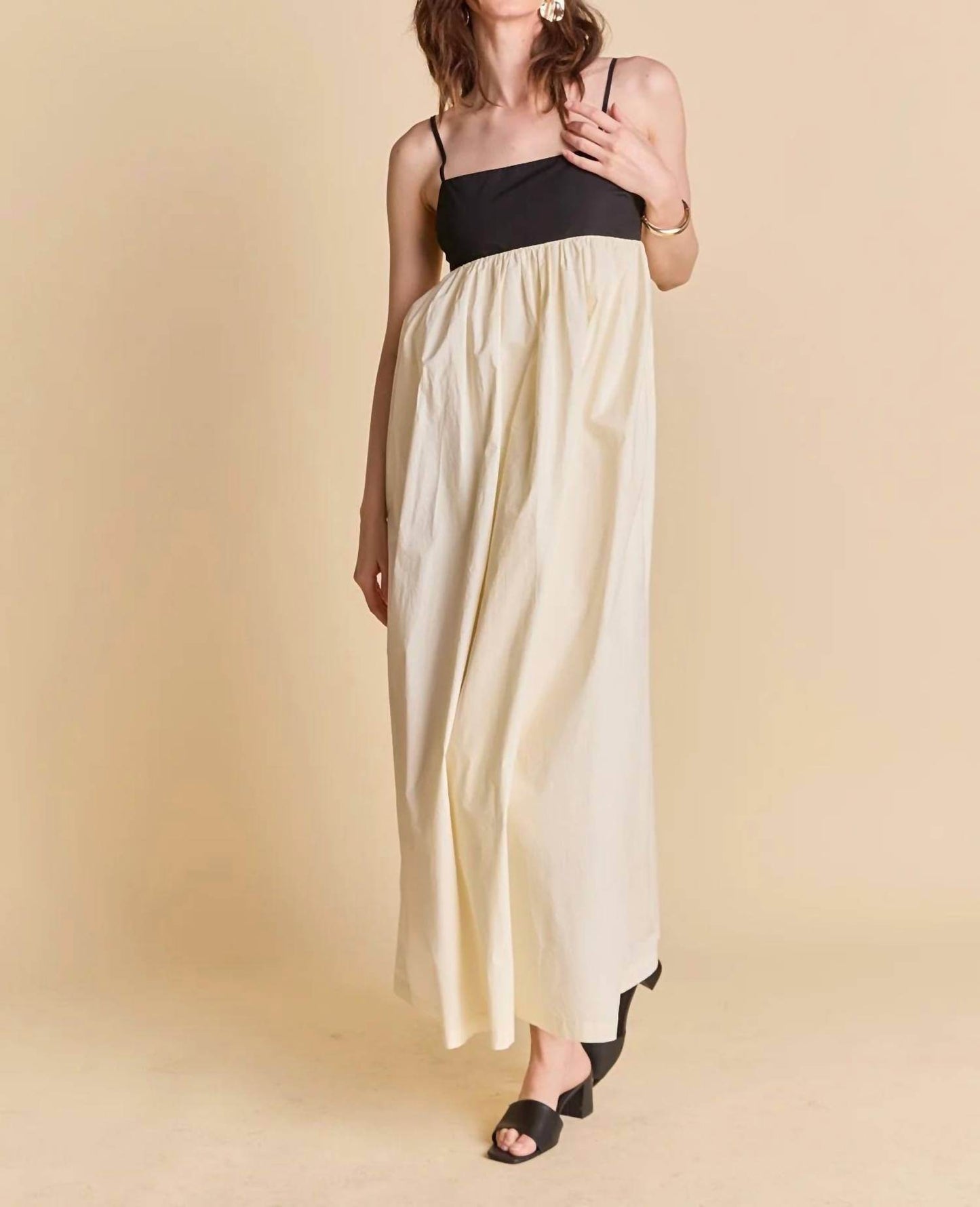 La'Ven - Women's Color Block Sleeveless Maxi Dress - Rack Hunt -