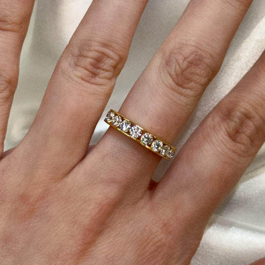 Allyanna Gifts - Women's Moissanite Eternity Band Ring - Rack Hunt