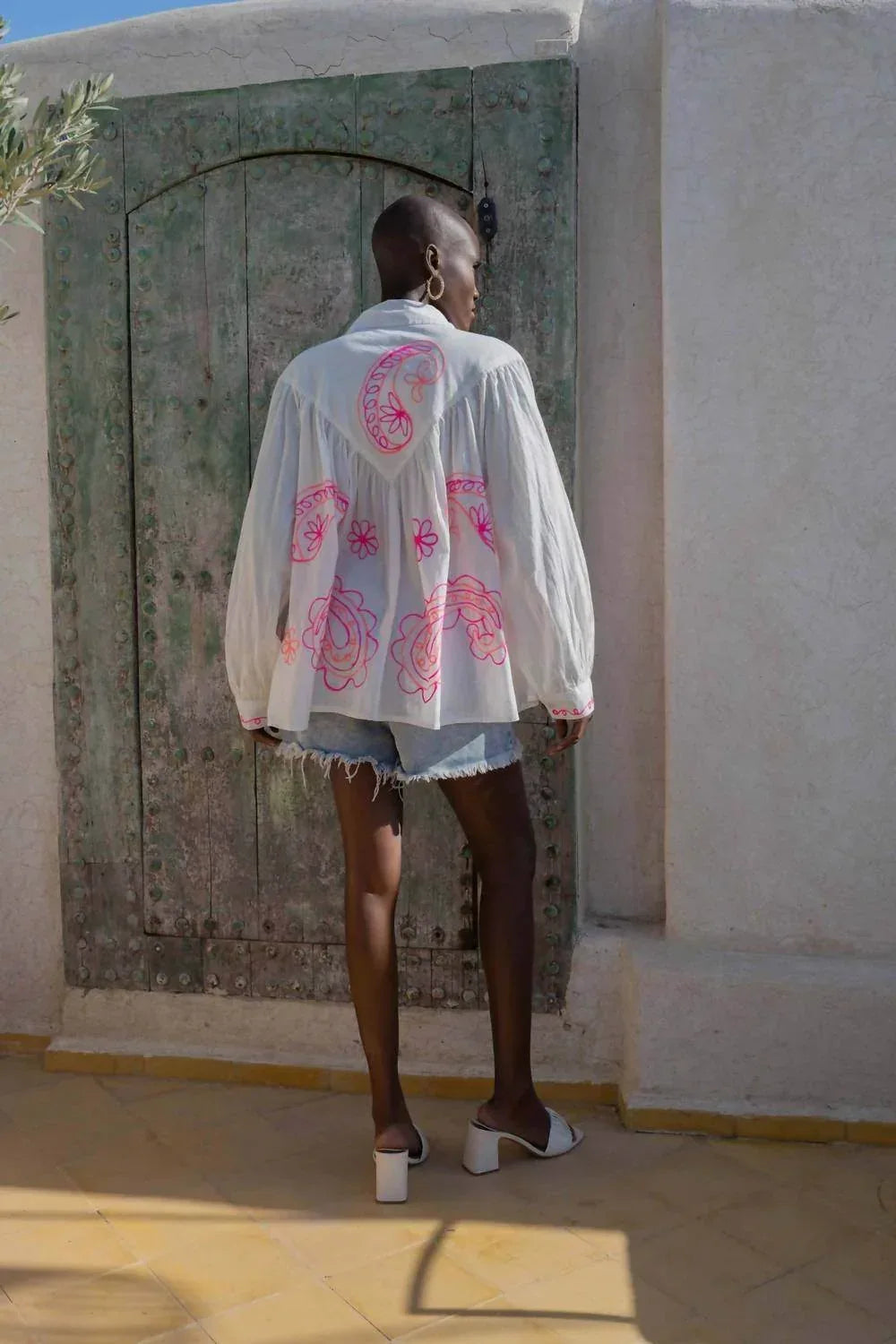 Gold & Silver - Embroidered Cotton Button Down Shirt - Rack Hunt
