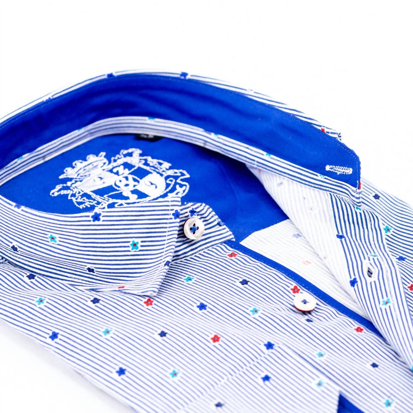 Men's Stripes Print Button Down Shirt