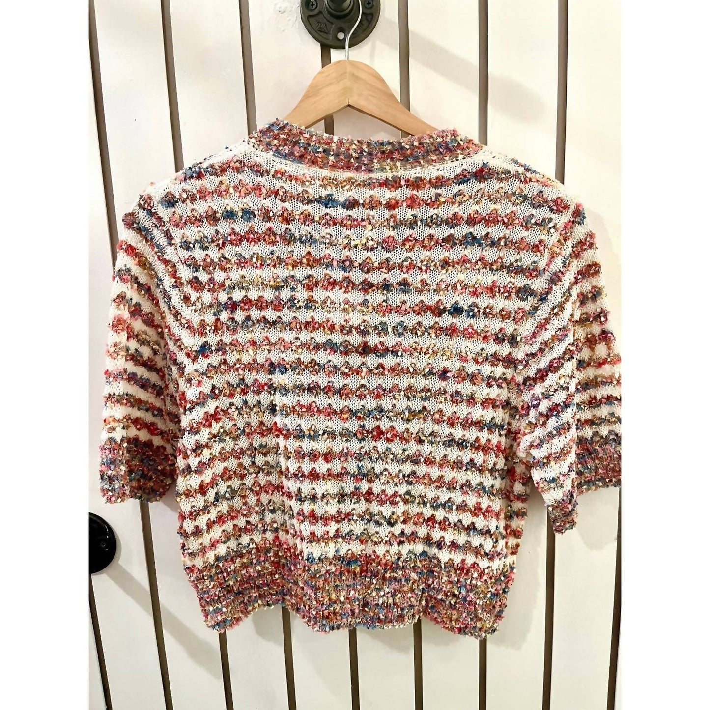 Women's Knit Sweater With Pearl Buttons