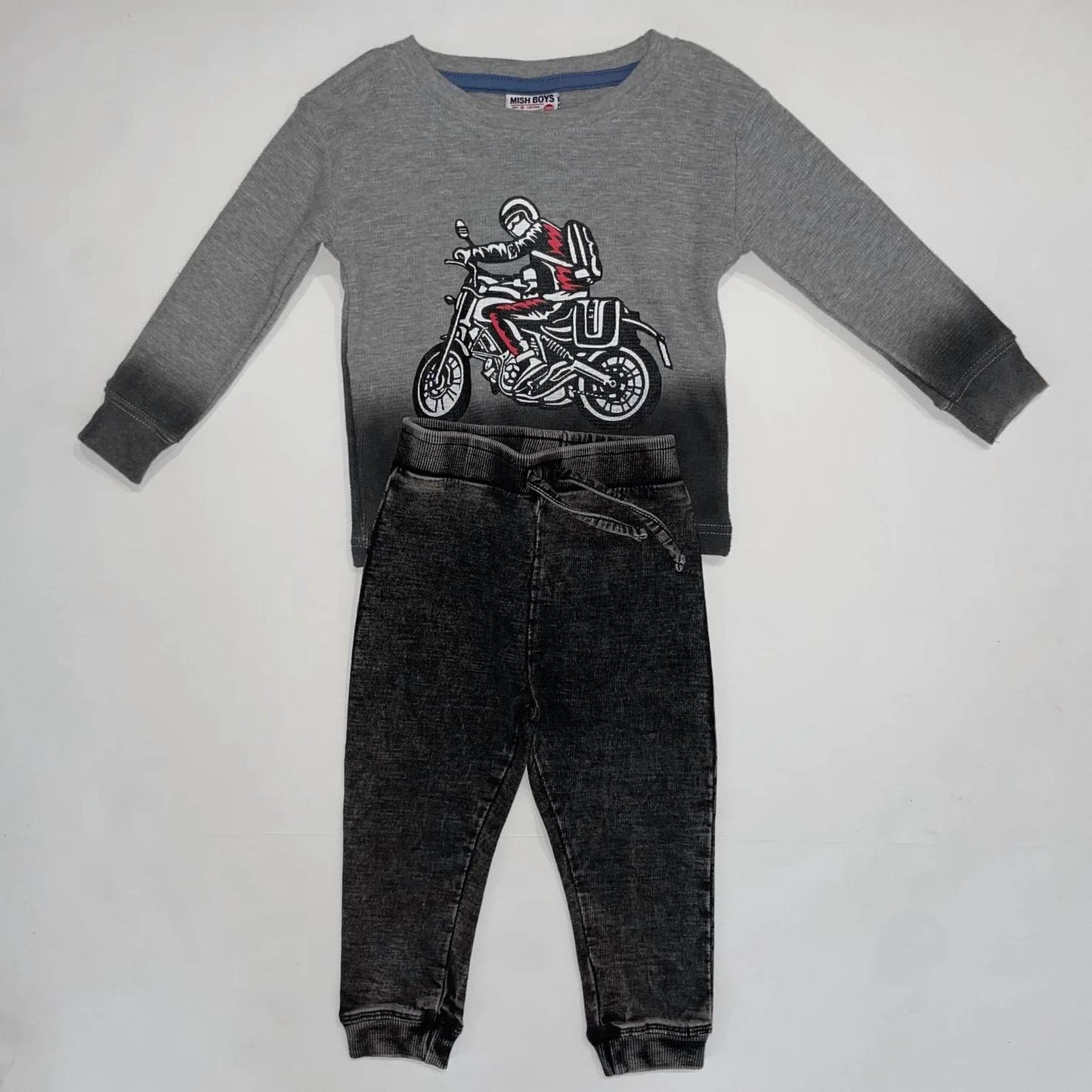 Kids' Motorcycle Long Sleeve & Jogger Pant Set