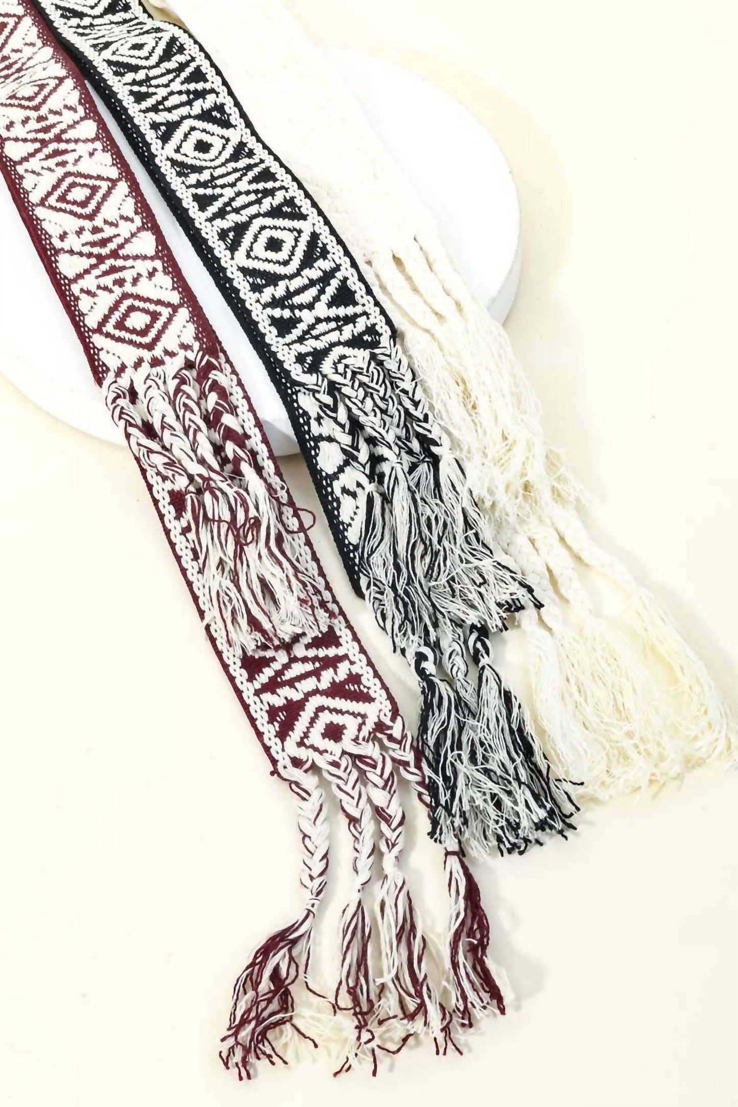 Women's Boho Pattern Embroidered Braided Belt