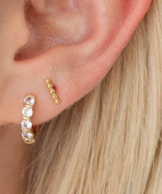 Women's Dot Bar Studs Earrings