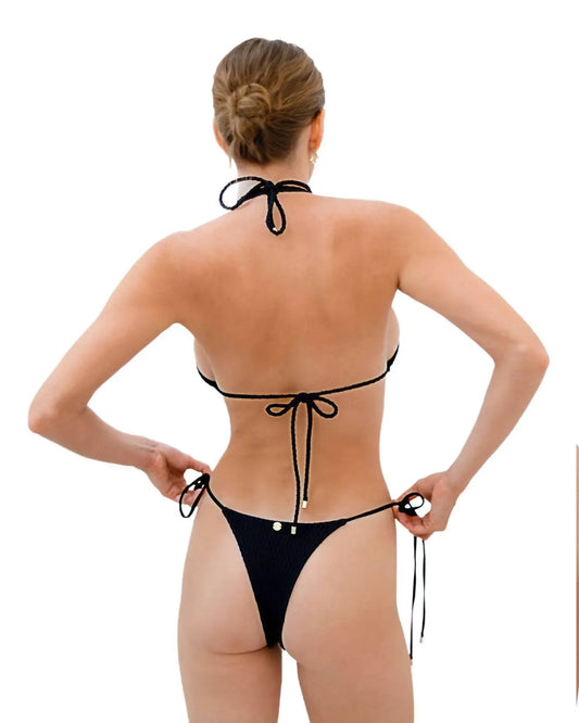 Gigizara - Shadow Horizon Bikini Top Textured Black Elegance - Rack Hunt