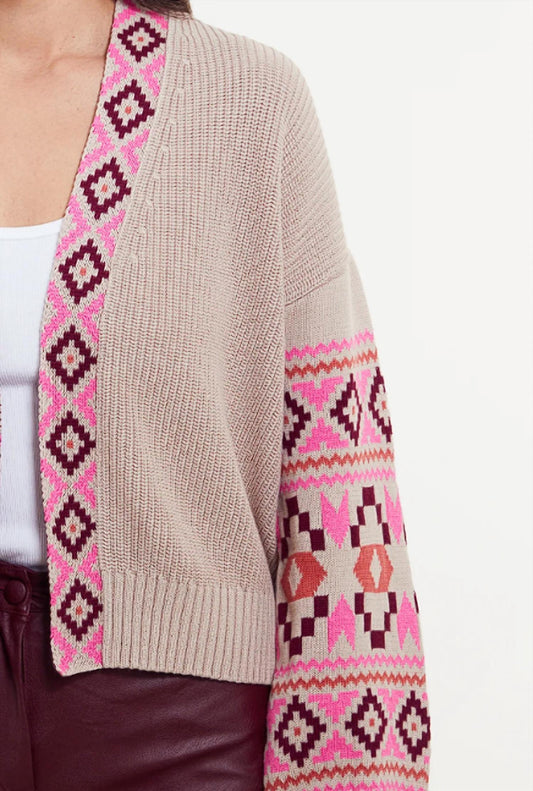 Thea Aztec Edge To Edge Cardi Top