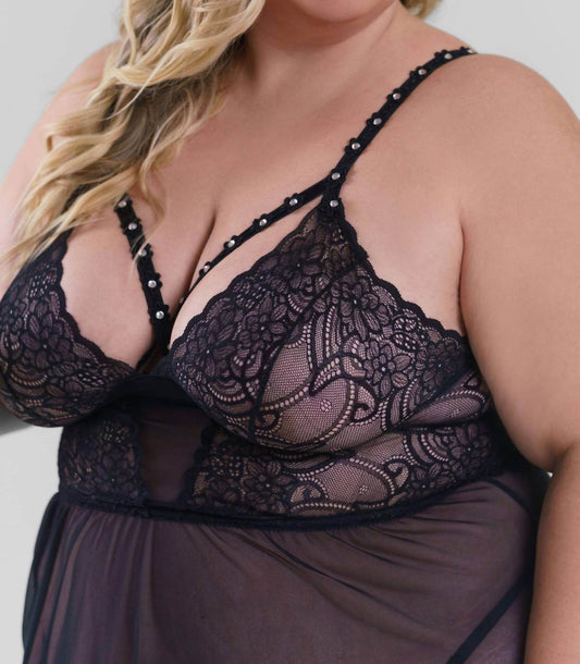 ISAYES - Sheer Long Nightwear Gown - Plus - Rack Hunt -