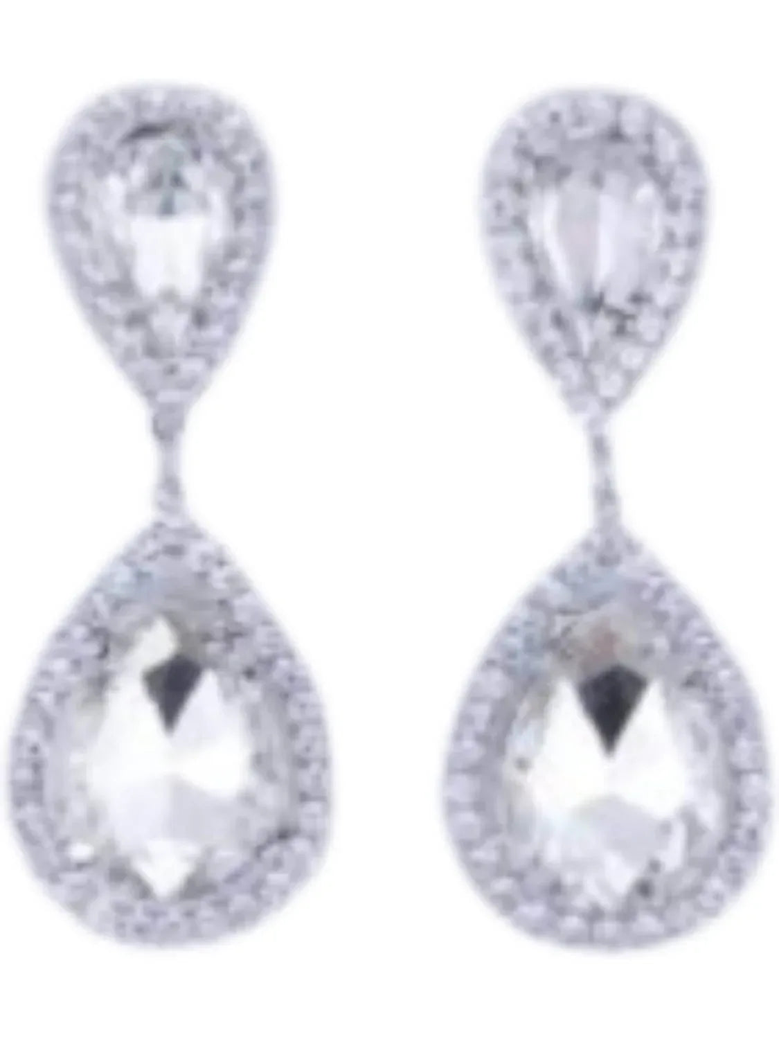 Design by Conception - Women's Drop Earrings With Navette Shape Crystals - Rack Hunt