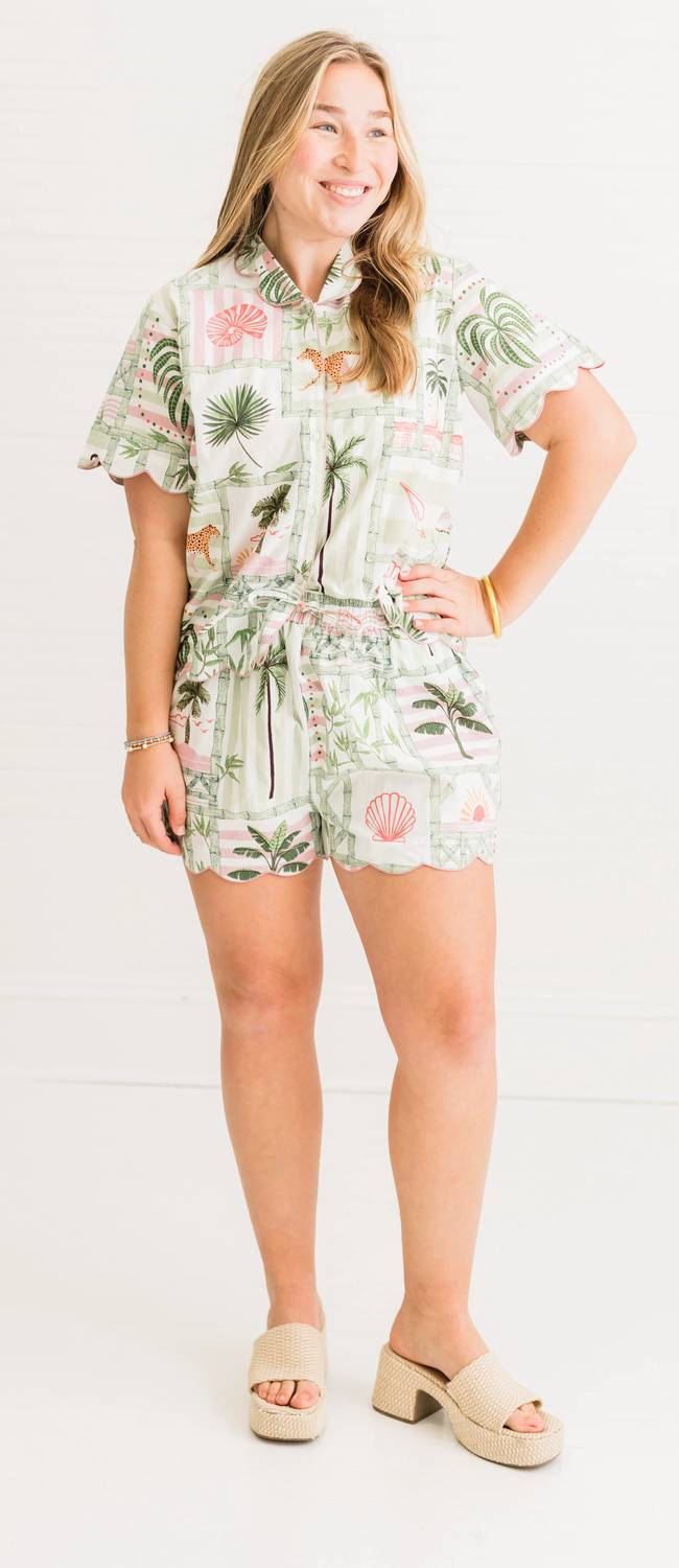 Henley Pajama Short Set