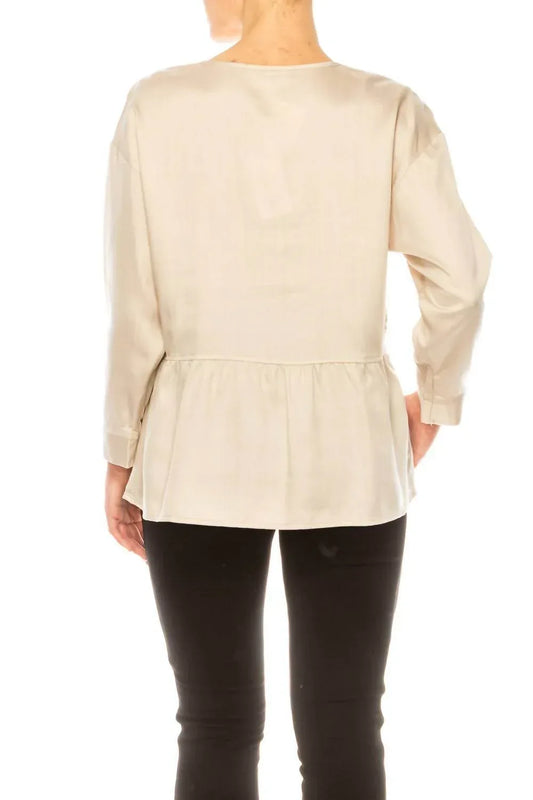 Hester & Orchard - Long Sleeve Peplum Jacket Top - Rack Hunt