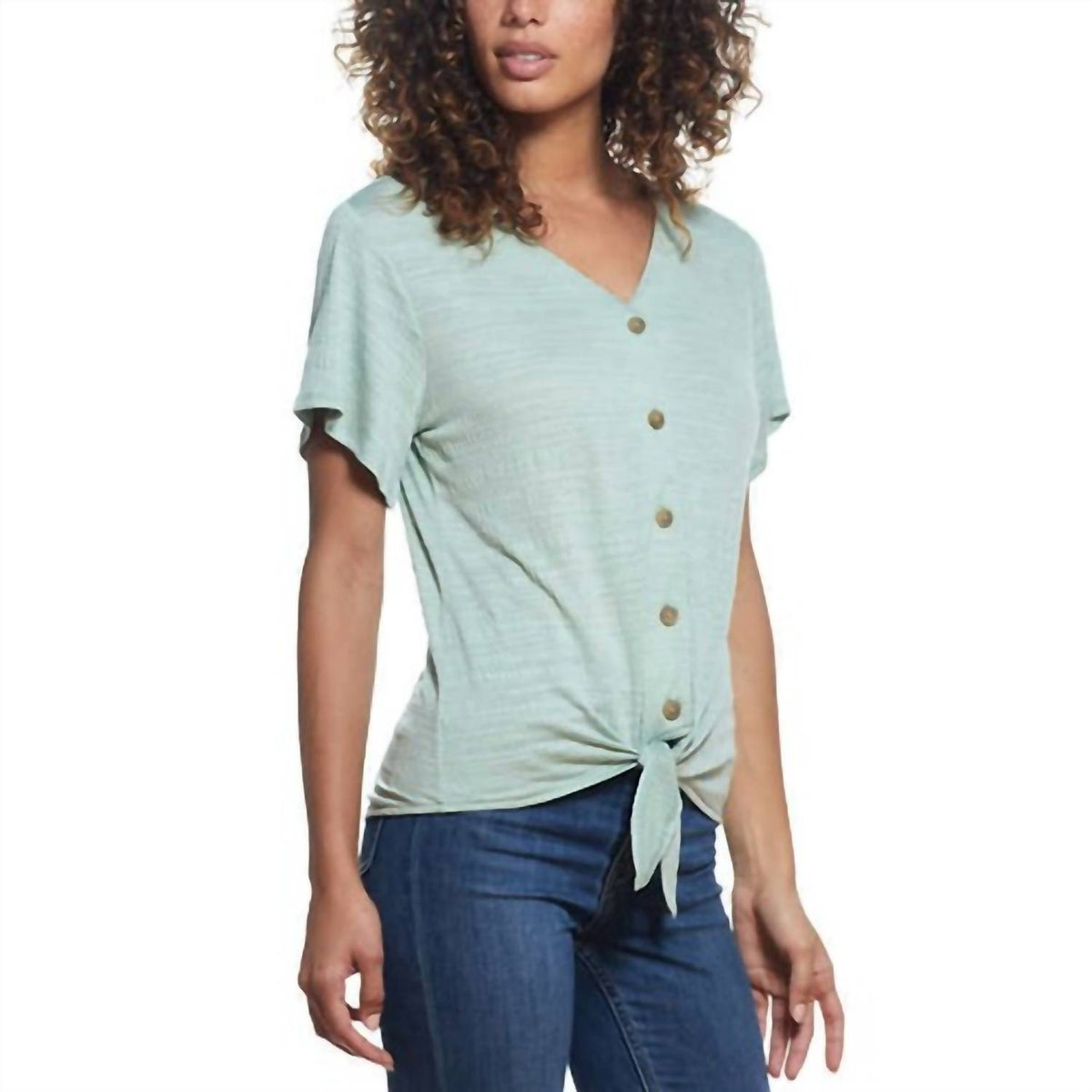 Side Tie Front Top