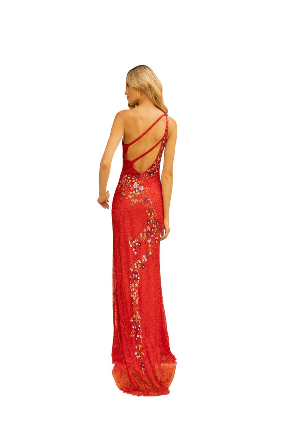 One Shoulder Neckline Gown