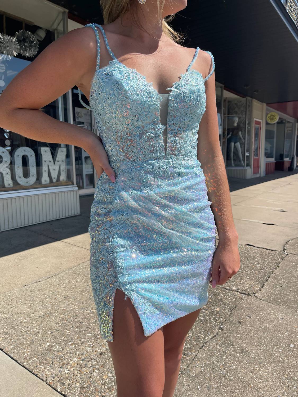 Sweetheart Neck Mini Dress