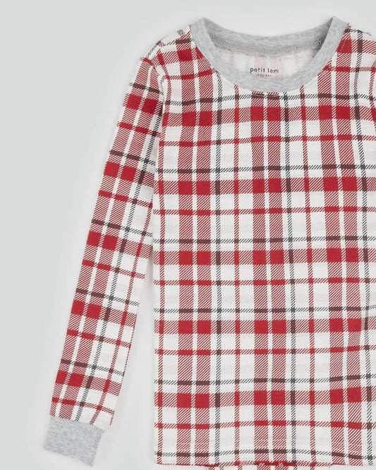 Petit Lem - Girls' Holiday Plaid Pajama Set - Rack Hunt