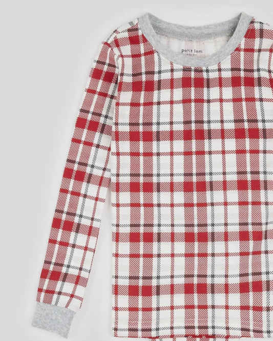 Girls' Holiday Plaid Pajama Set