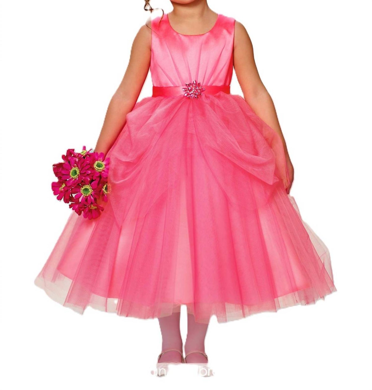 Toddler Jewel Center Formal Tulle Dress