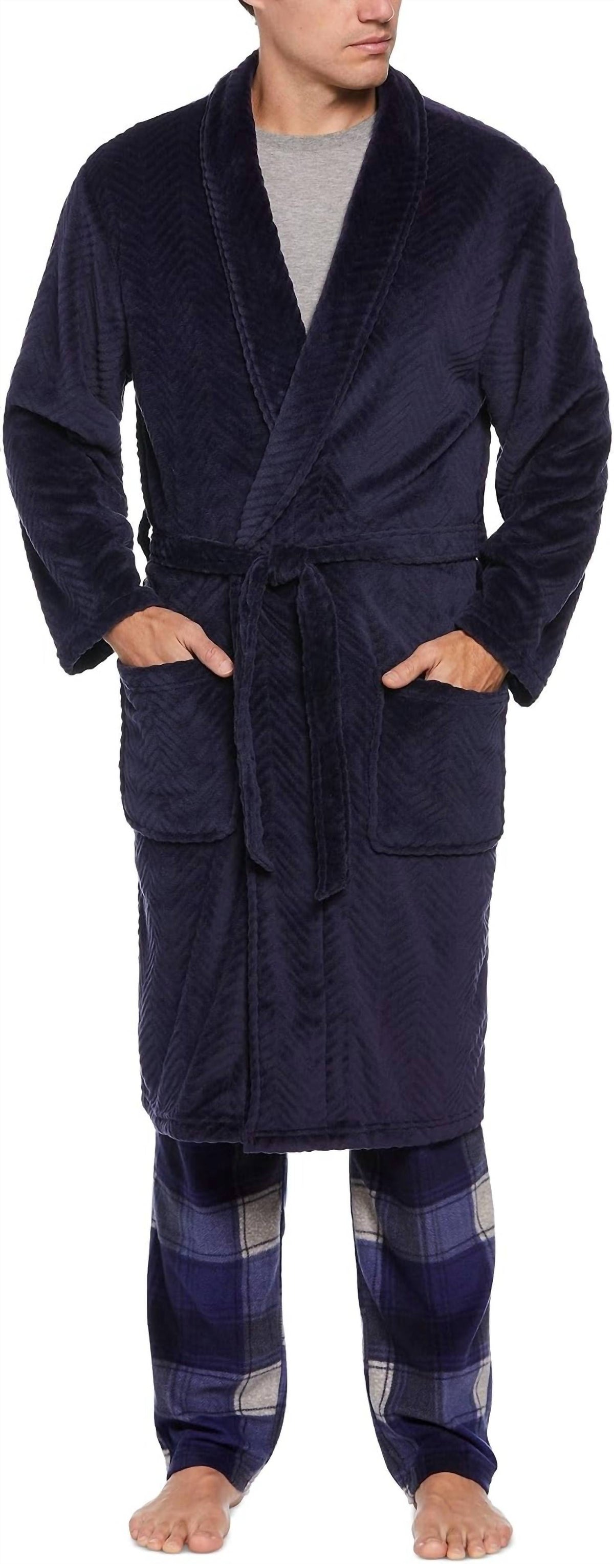 Portfolio Herringbone Textured Robe