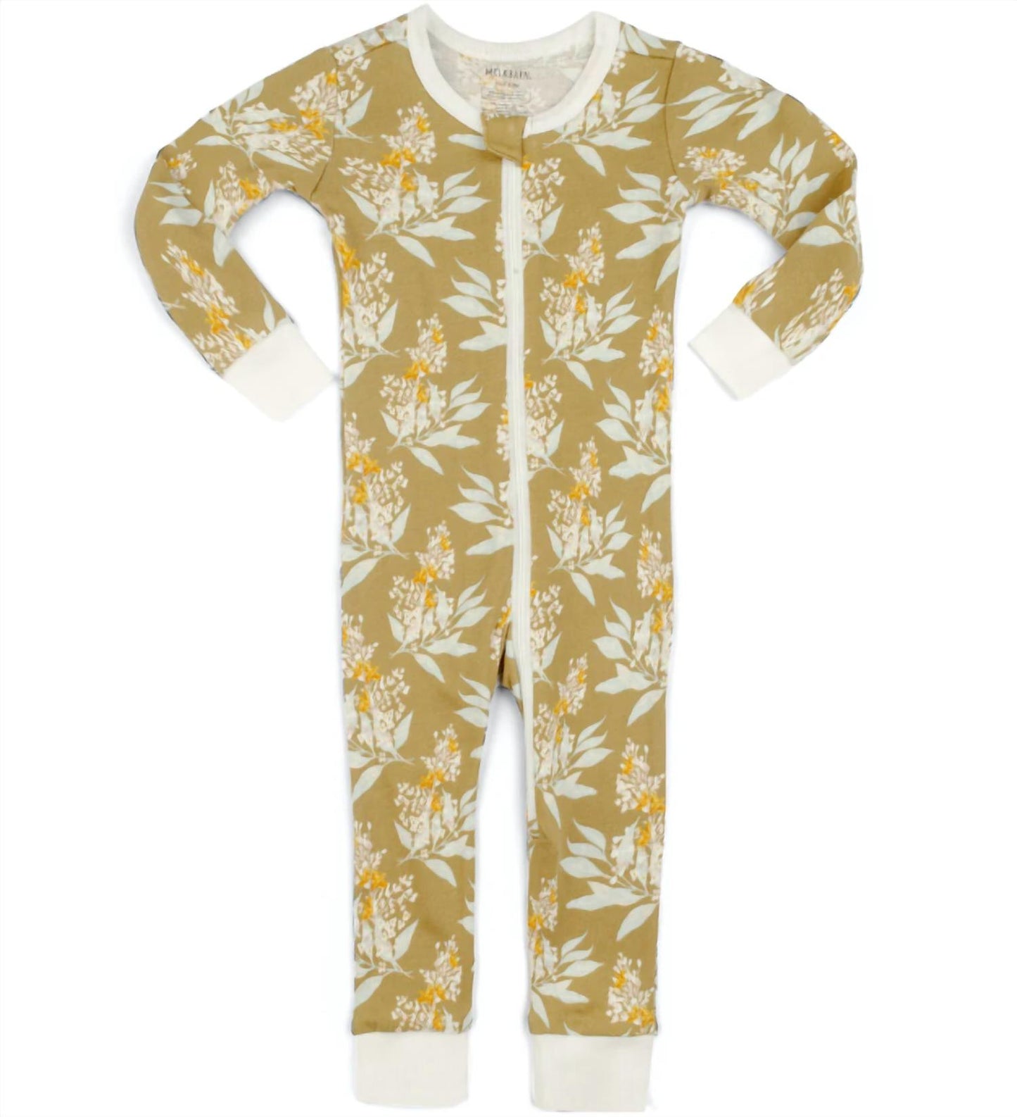 Kid's Floral Organic Cotton Zipper Pajama