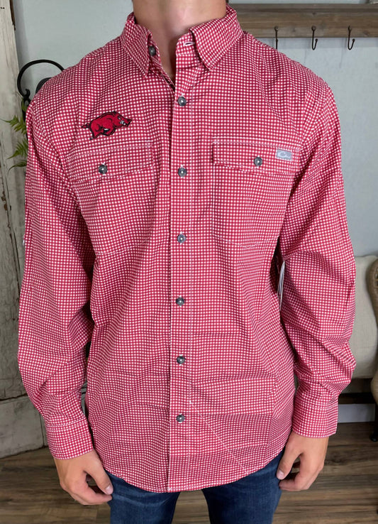 Arkansas Frat Gingham Shirt