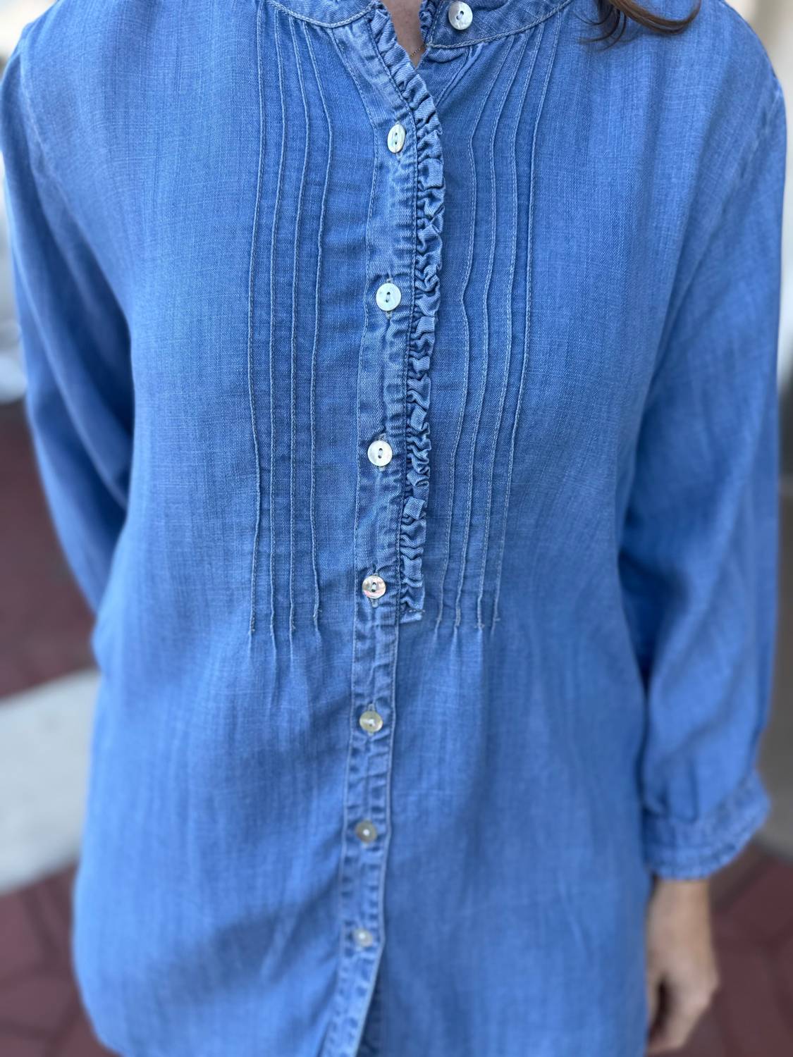 Tencel Pleats Top