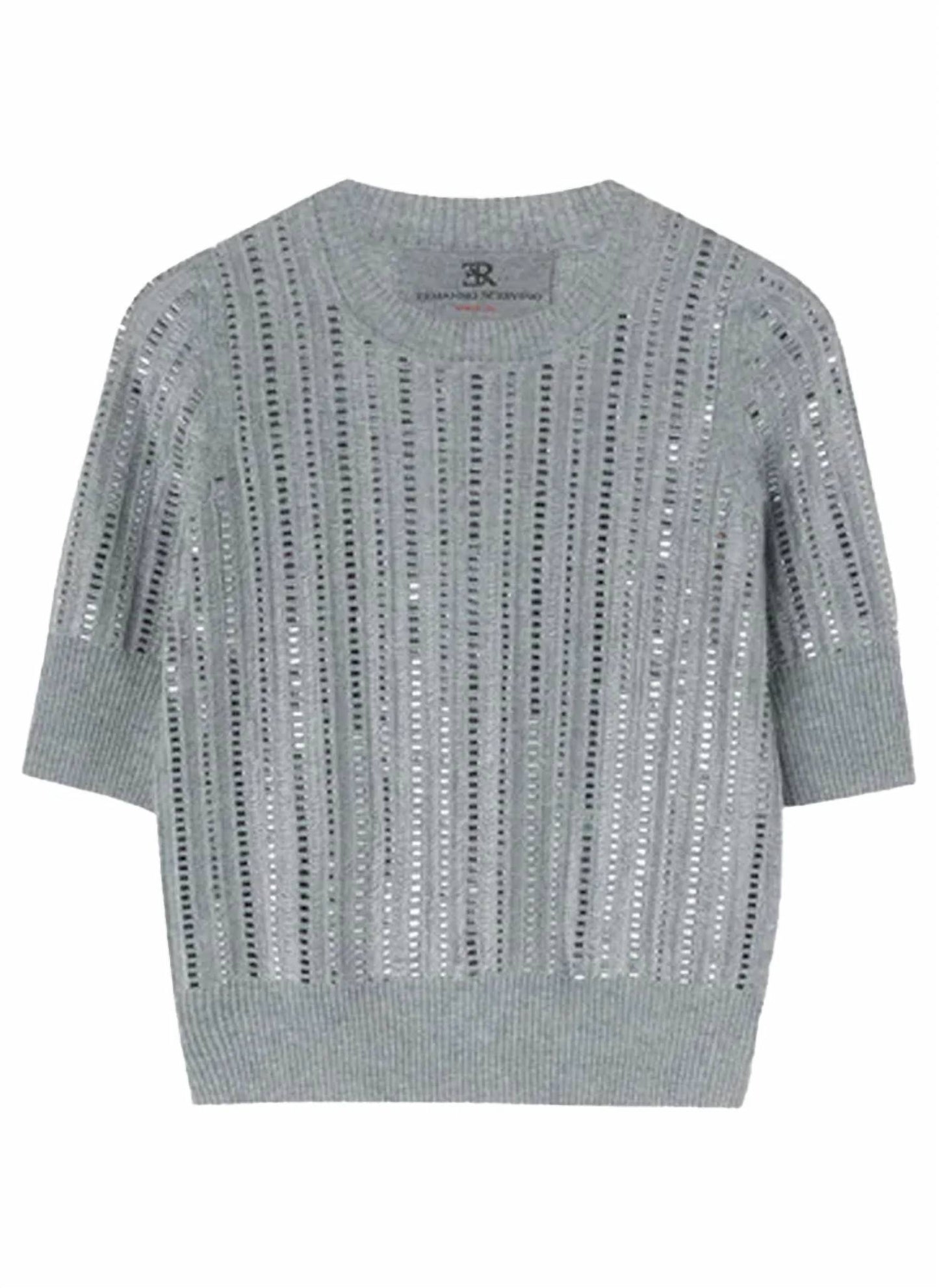 Baguette Crystals Cashmere Viscose Top