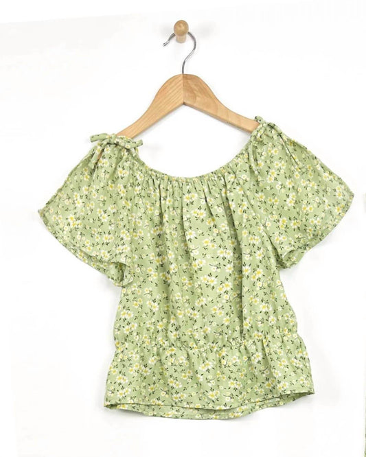 Heart and Arrow - Girls' Flutter Sleeve Floral Pant Set - Rack Hunt -
