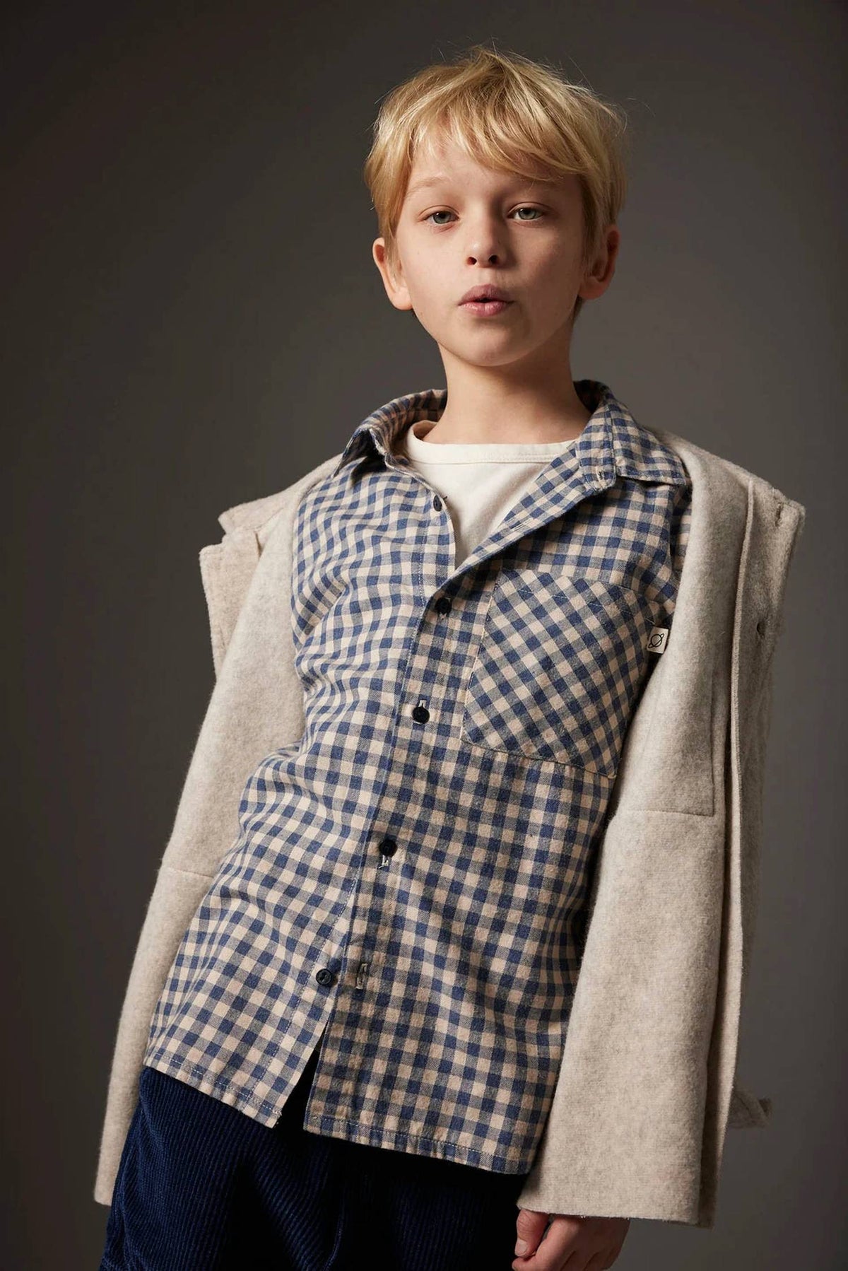Boys Gingham Flannel Shirt