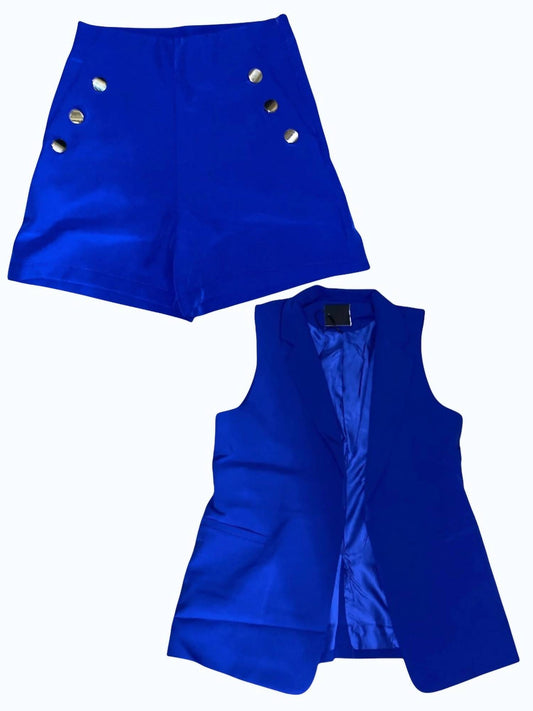 Women's Vest And High Waisted Short Set