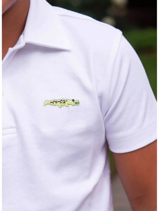 Boys See You Later Alligator Knit Polo