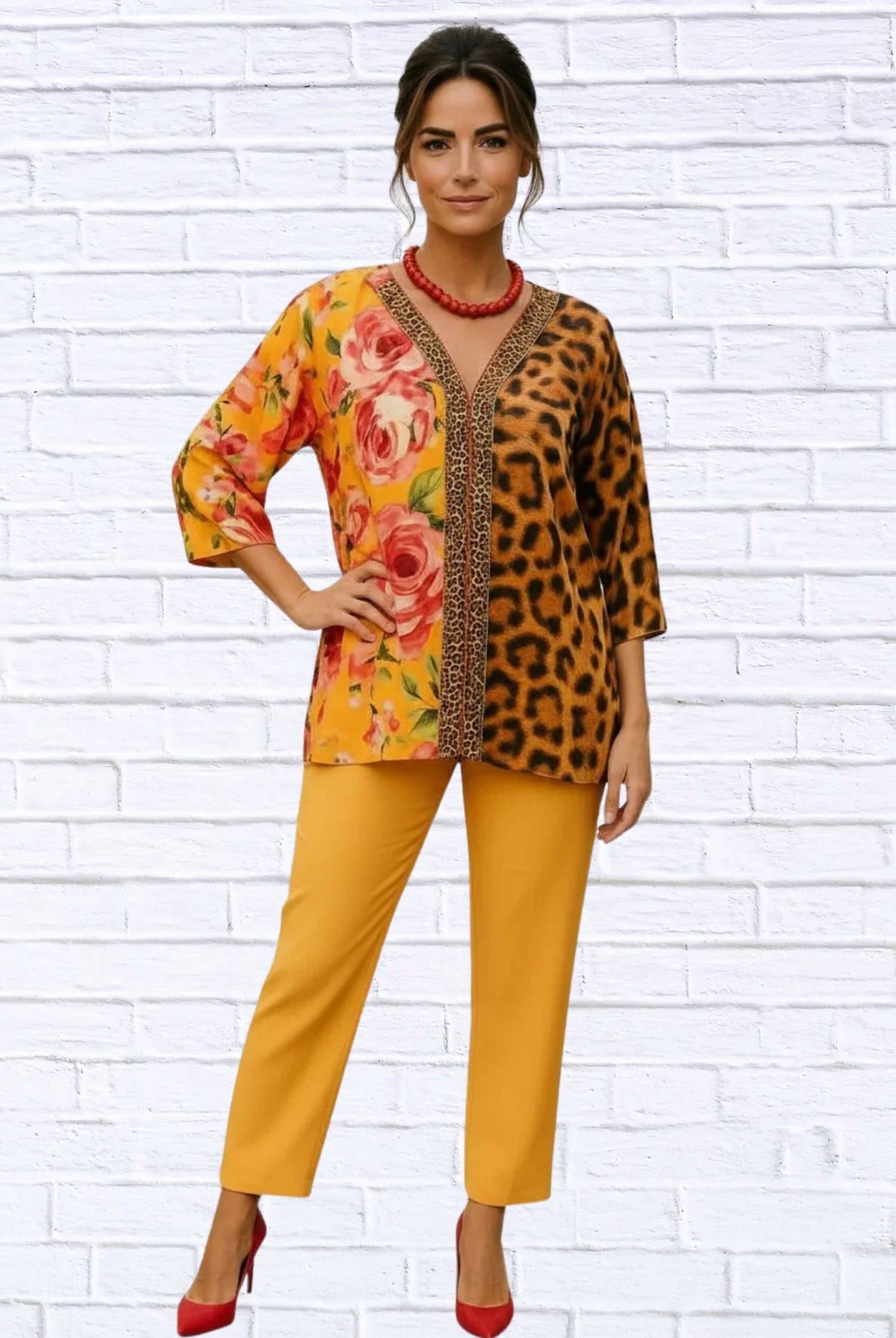 Chiffon Animal Floral Blouse