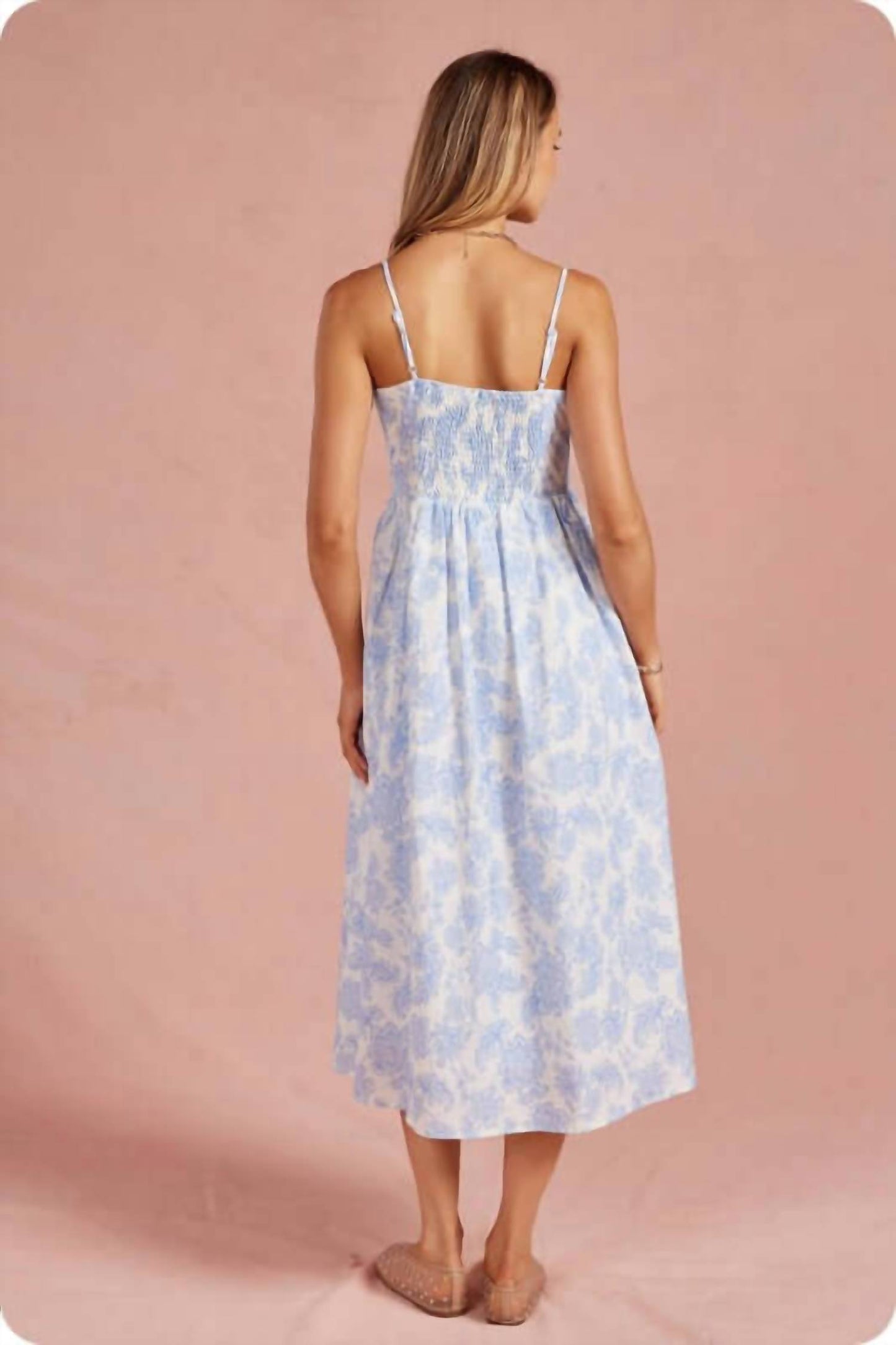 Lillie Floral Crochet Lace Midi Dress