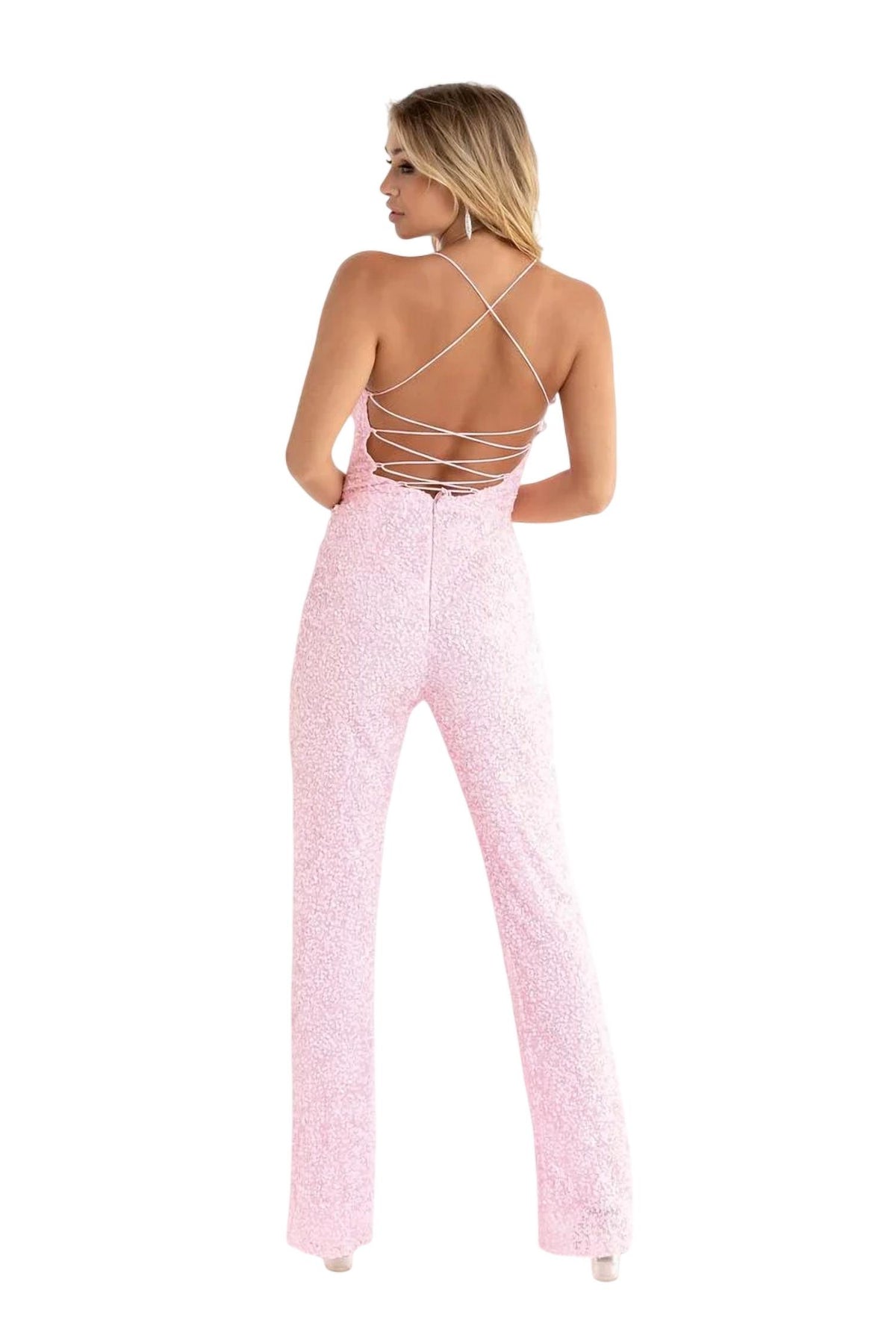 Shimmery Sequined Scoop Neck Jumpsuit