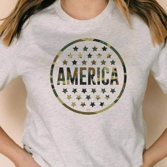 Camo America Graphic Tee