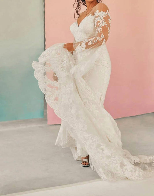 Lace Wedding Gown With Chapel Train