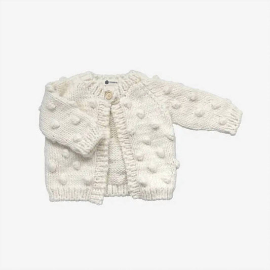 Kid's Popcorn Knit Cardigan Sweater