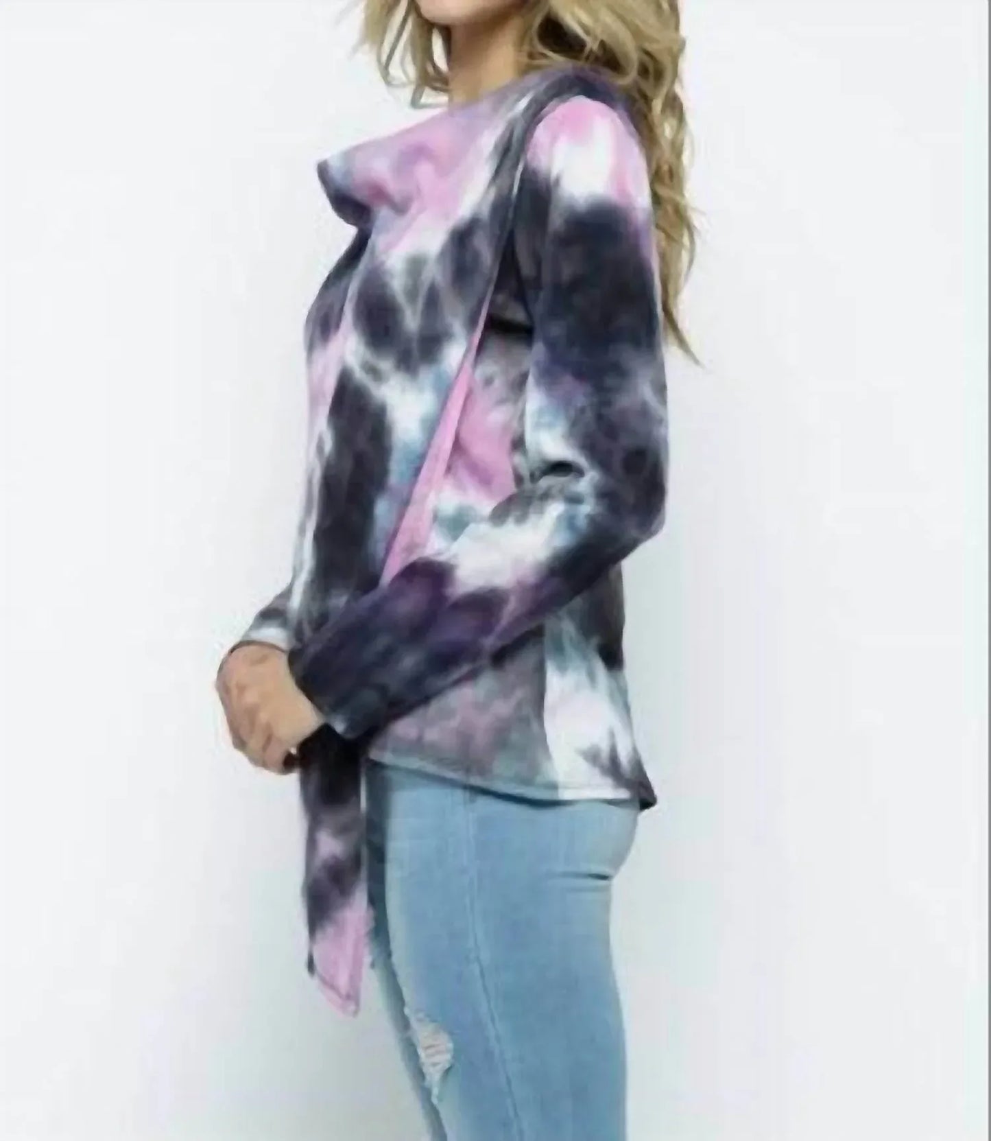 Ellis - Cowl Asymmetric Tie Dye Top - Rack Hunt