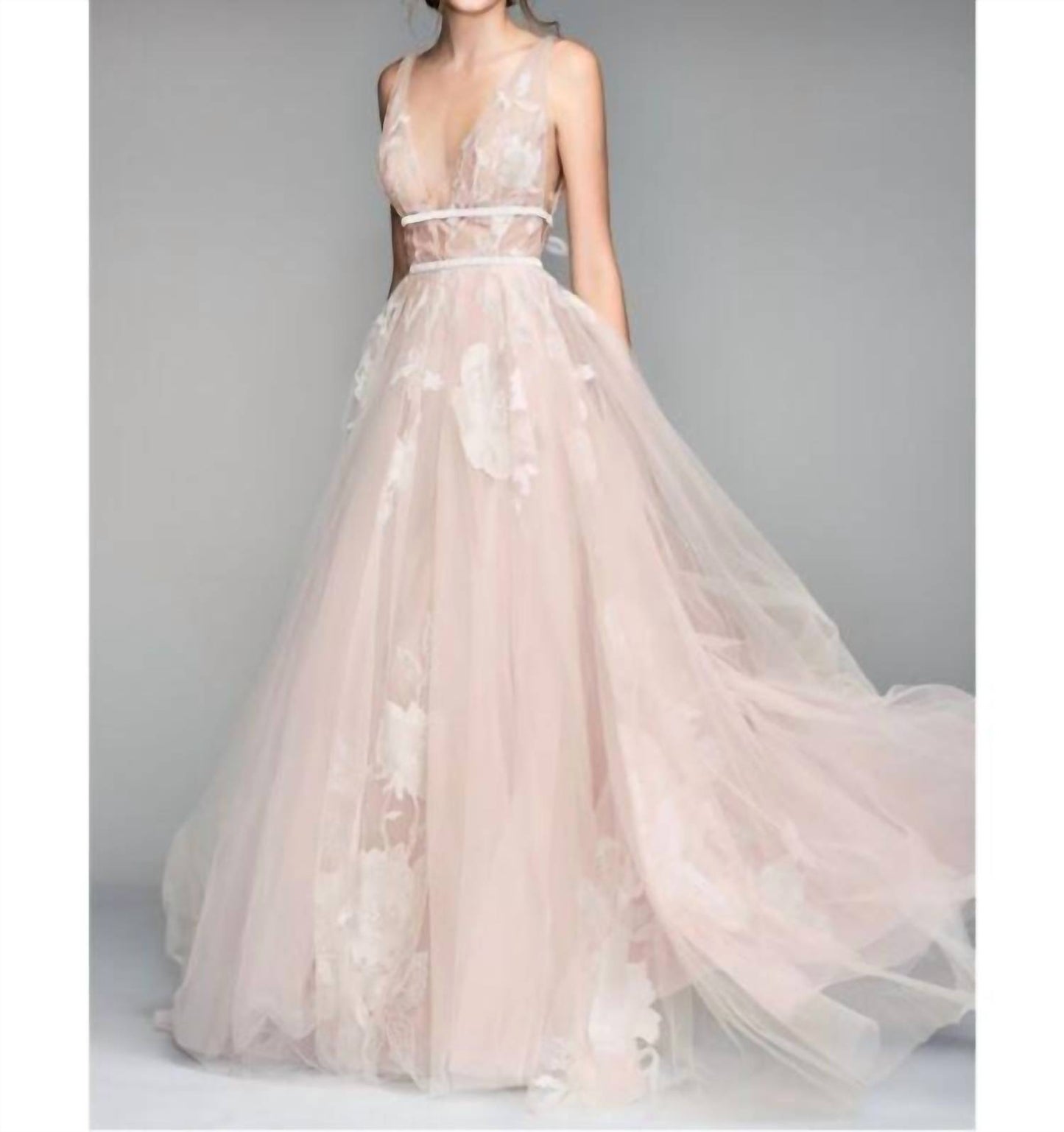 Galatea Plunging Neckline Wedding Dress