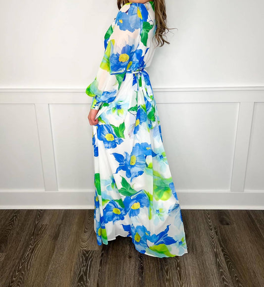 Feel The Wind Lightweight Long Sleeve Maxi Dress