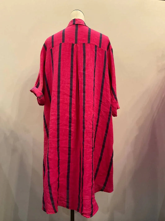 Liabella - Women's Striped Linen Dress - Rack Hunt