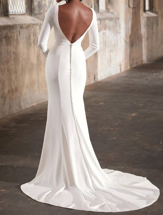 Piper Long Sleeve Fit And Flare Wedding Dress