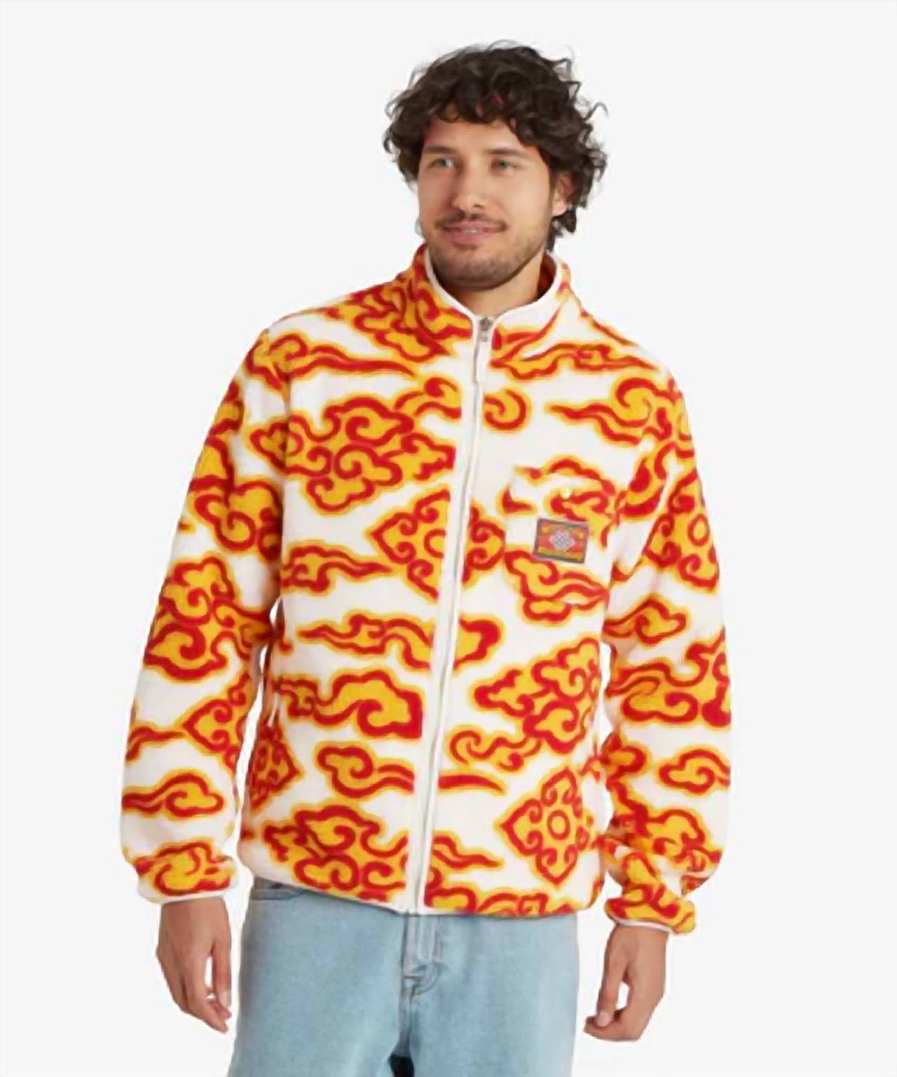 Unisex Tarcho Full-zip Fleece Print Sweater