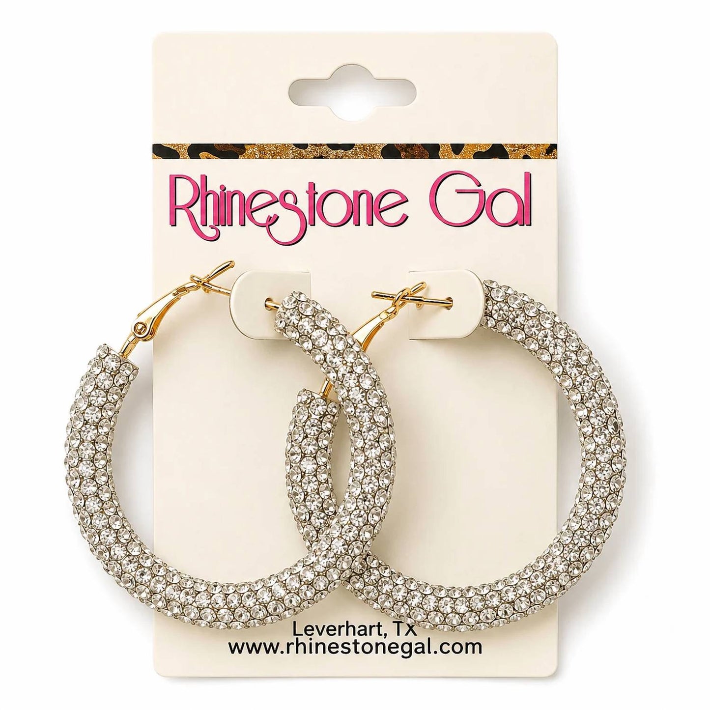 Women's Crystal Bling Hoop Earrings