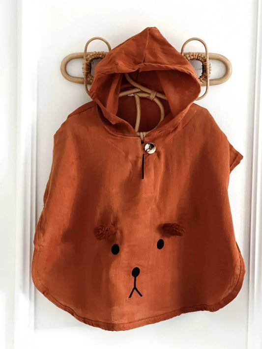 Ada Baby - Bear Organic Muslin Poncho For Babies And Toddlers - Rack Hunt
