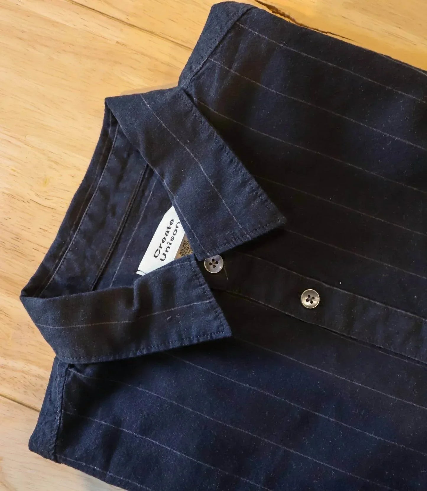Unison Clothing - Men's Chalkstripe Long Sleeve Woven Shirt - Rack Hunt
